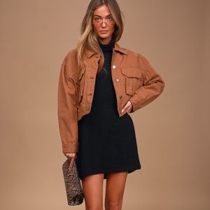 Lulu's Back to Reality Rusty Rose Cropped Jacket